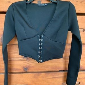 NWOT!!!! Prettylittlething long sleeve bustier top